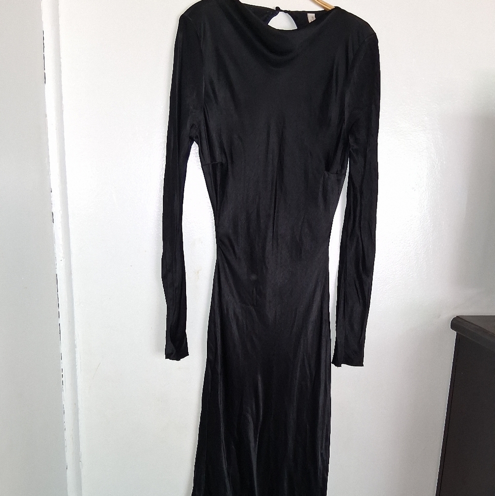 bec + bridge Sleek Black Long Sleeve Dress